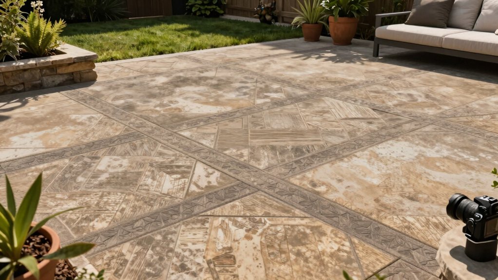 Backyard Stamped Concrete Patio Ideas