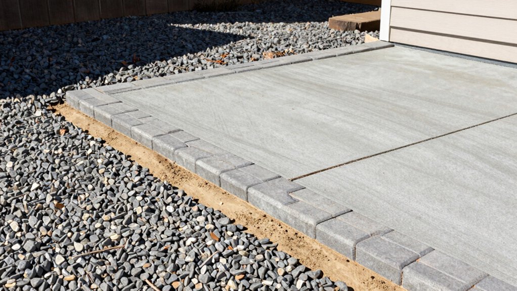 base gravel edging finishing