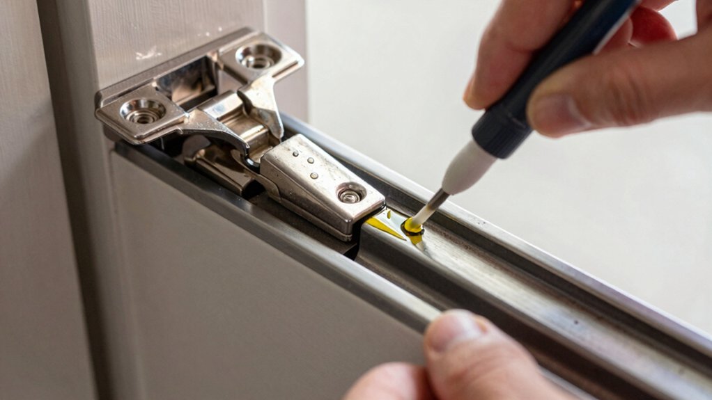 check hinge wear and alignment