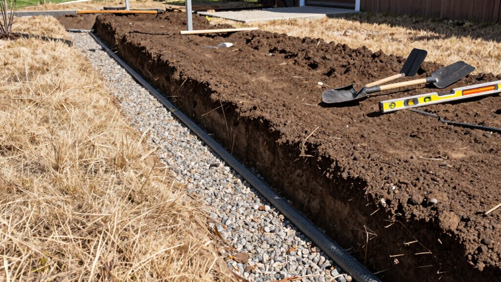 drainage trench installation process