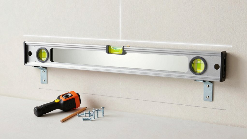 ensure mirror is level