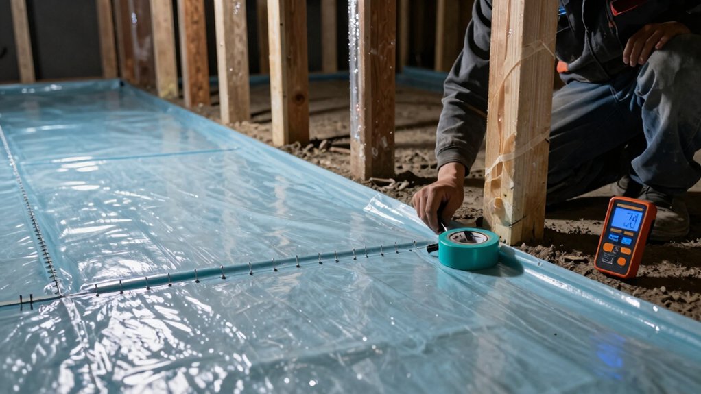 moisture control with vapor barrier