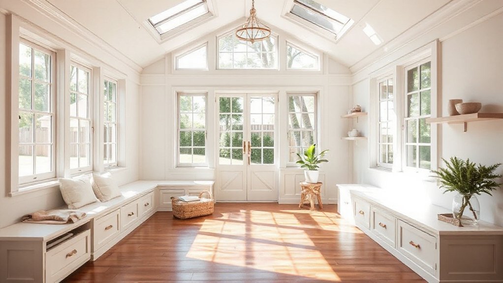 concealed lightweight sunroom storage