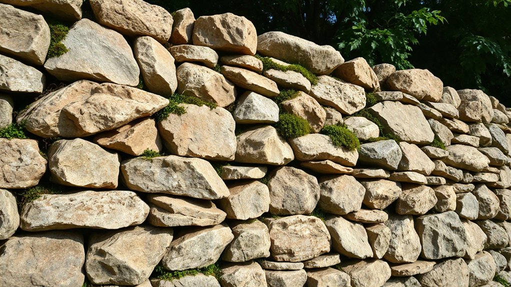 creative natural rock walls