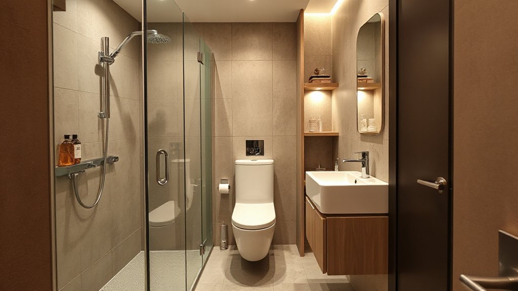 efficient compact en suite layout