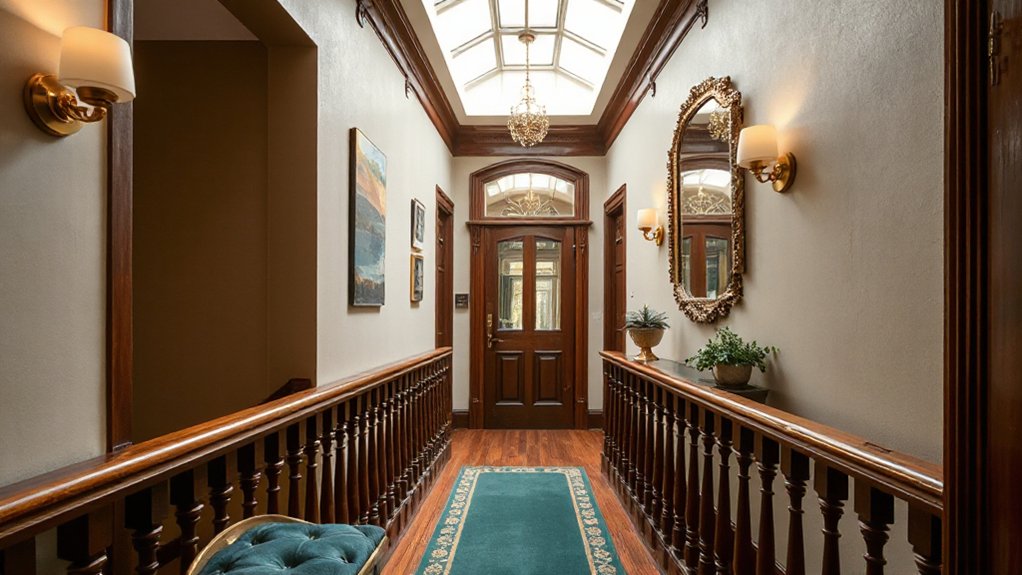 elegant vintage hallway accents