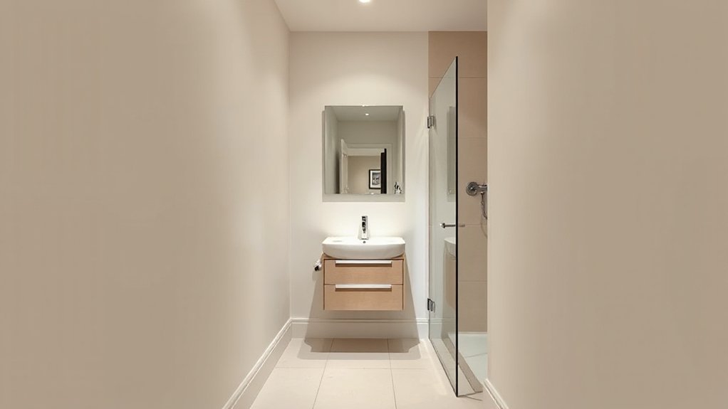 extend sightlines with mirrors