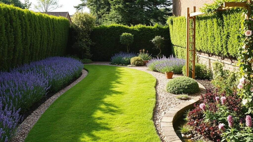 maximize narrow garden functionality