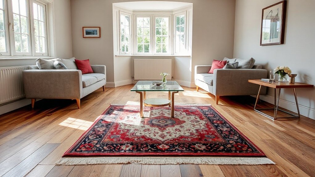 modern floors with heritage rugs