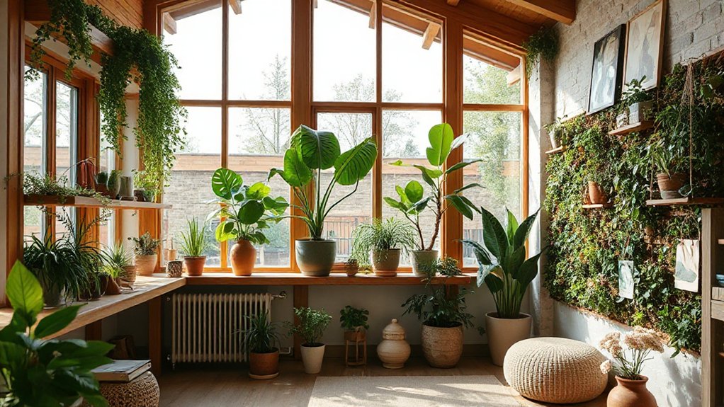 natural light and greenery