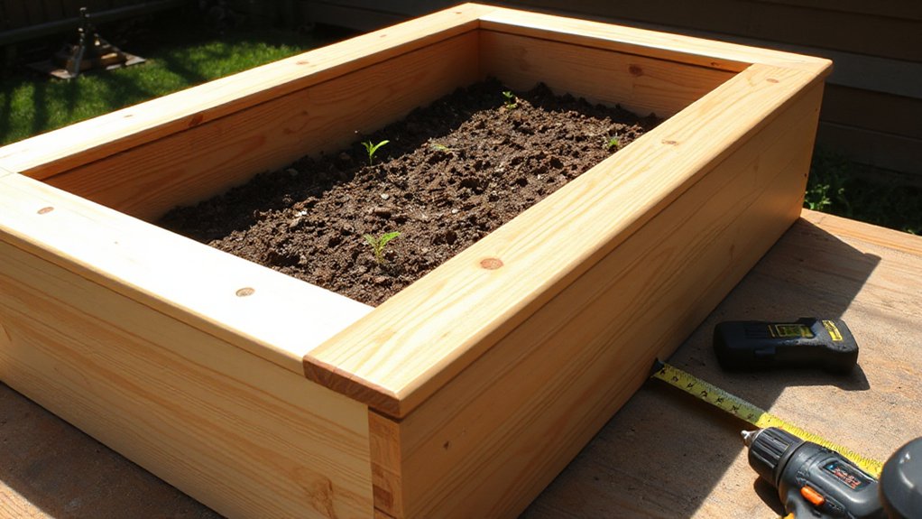 Consider building your own raised garden bed assemble align secure finish