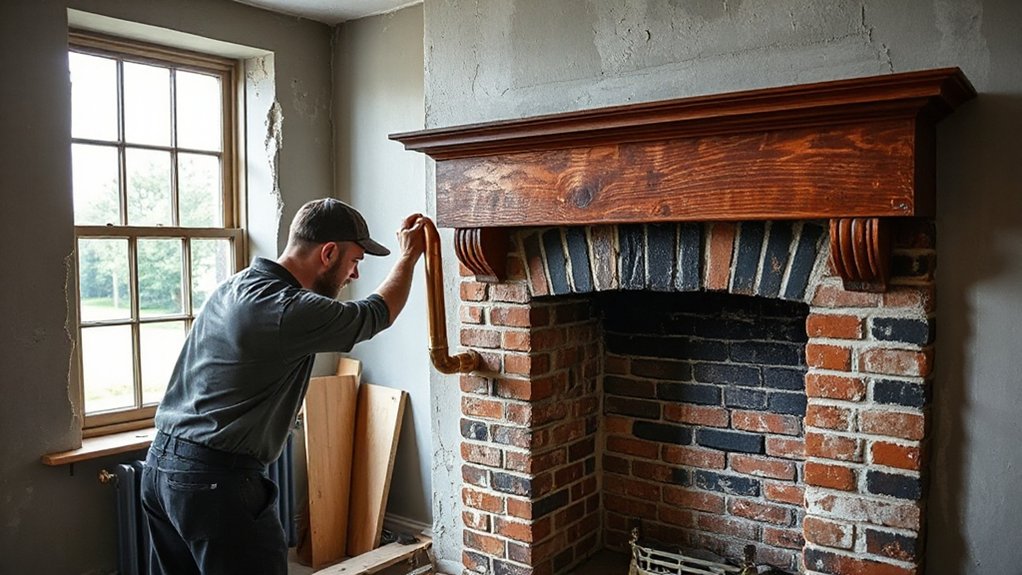 chimney design with authentic materials