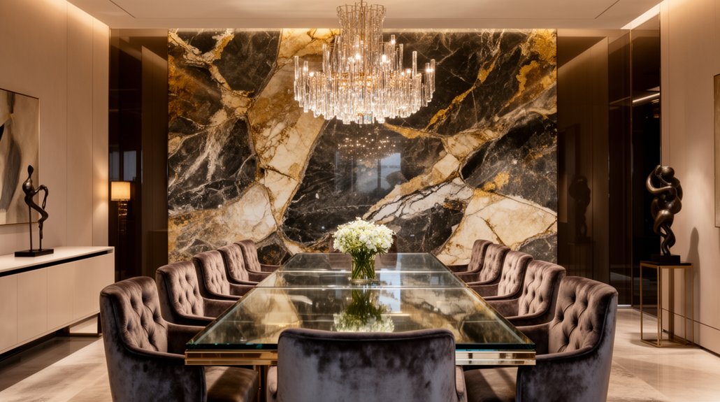 elegant stone wall interiors