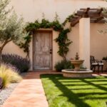 mediterranean patios drought tolerant lawns