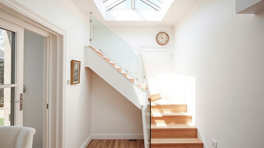 space efficient daylight stairs