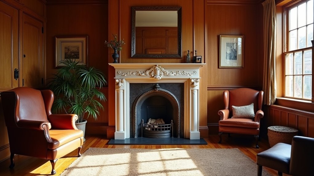 victorian fireplace adds charm